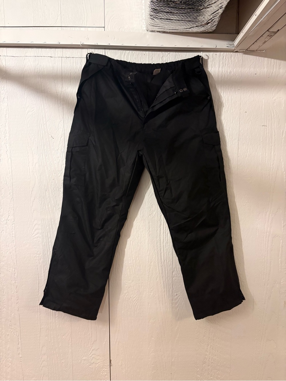 Swiss Tech Black Cargo Trousers with Utility Pockets